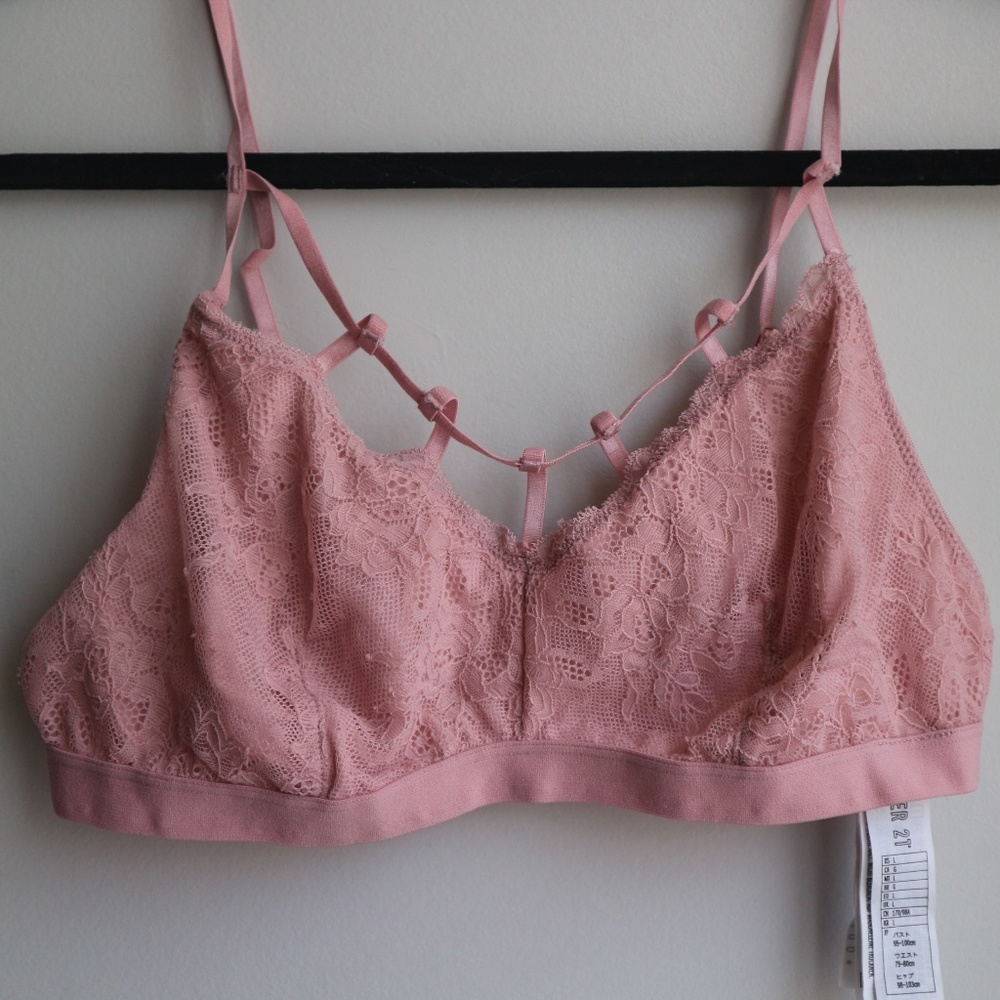 Blush Pink Lace Bralette